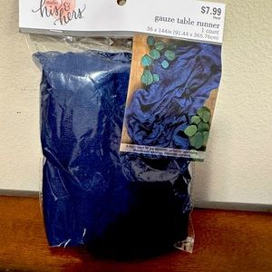 Navy Blue Gauze Table Runners